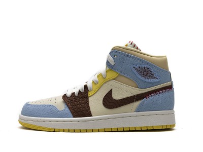 Fake Maison Chateau Rouge x Air Jordan 1 Mid SE "Fearless"